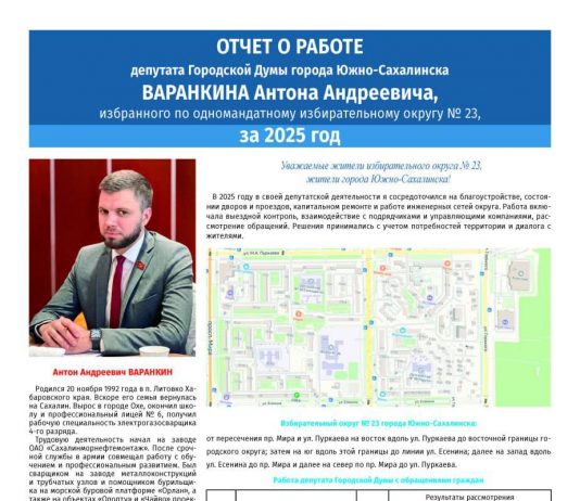 Антон Варанкин: отчет о работе за 2025